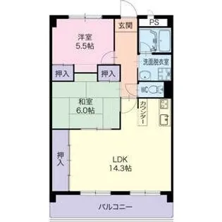 フェリース アイチ【3階】の間取り