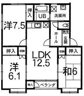 ラフィーネ矢巾【2階】の間取り