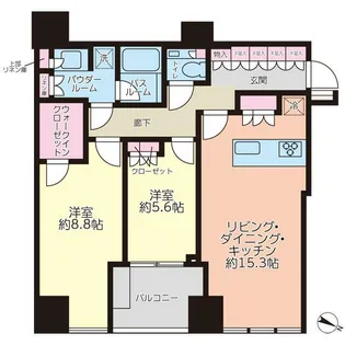 プレミストタワー白金高輪【20階】の間取り