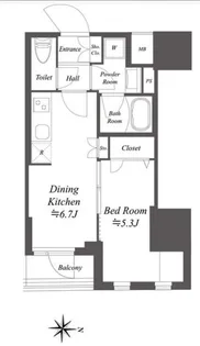 ドゥーエ亀戸II【10階】の間取り