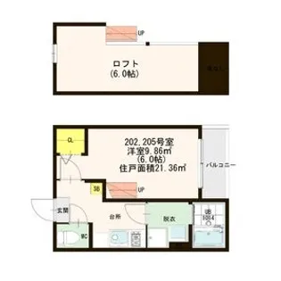 ハーモニーテラス上谷刈【1階】の間取り