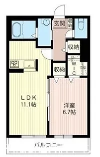 ルガール・カリダ羽衣【2階】の間取り
