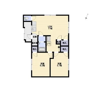 ハウスT姥萢【2階】の間取り