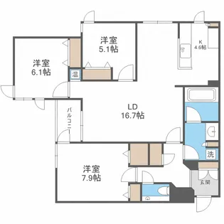 Belgrade Maruyama【1階】の間取り