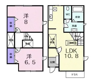 メゾネット アルファ【1階】の間取り
