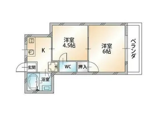 メゾンソレイユ【1階】の間取り