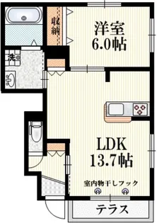 メゾン中神【1階】の間取り