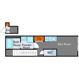 ソルナクレイシア桜新町II【2階】の間取り
