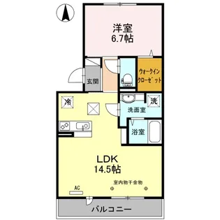 マイリーブル【1階】の間取り