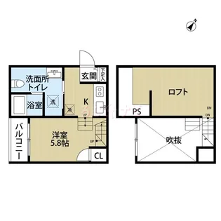 カーサ クレシア 横手南【2階】の間取り