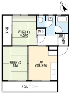 UR東豊中第二【5階】の間取り
