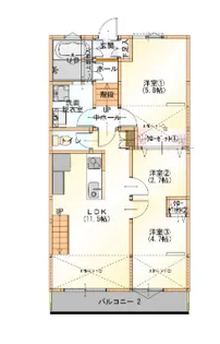 Rianna香椎駅東の間取り