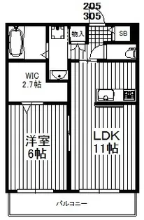 Kirsch桜新町【2階】の間取り