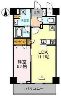 HABITAT平野【6階】の間取り