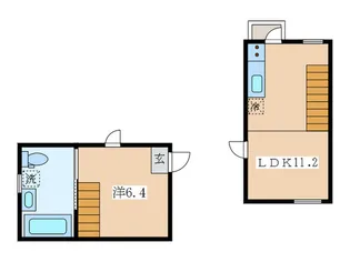 双葉町のアパートメントの間取り