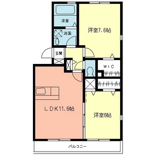 ルミエールBB【2階】の間取り