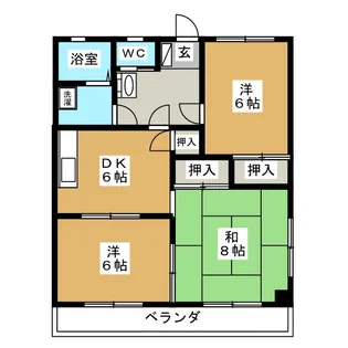 サンフラワーA【1階】の間取り