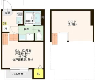 Premium Grace 仙台岩切【2階】の間取り