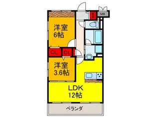 シャロバ-ラ【2階】の間取り