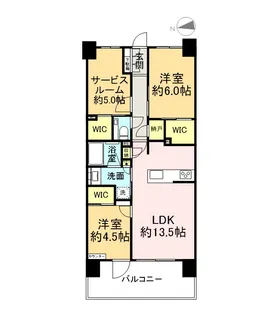 クリオレジデンス八王子セントラルマークス【12階】の間取り