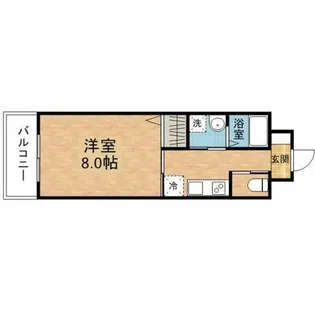 エヴァーグリーン思案橋【2階】の間取り