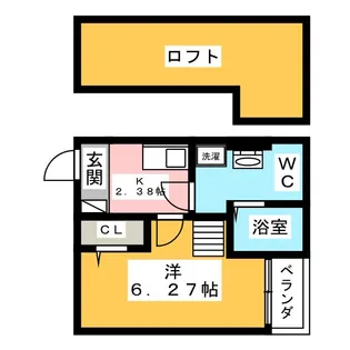ビルーチェ B棟【2階】の間取り