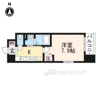 フォレスト西大路五条【3階】の間取り