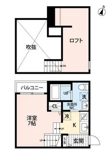LaLuce黒髪【2階】の間取り