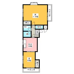 サンシャイン幸【2階】の間取り
