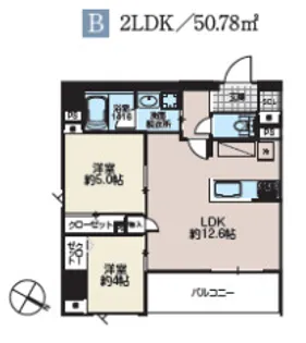 イゾラセレーナ目黒【6階】の間取り