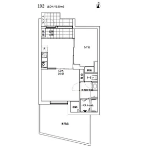 SOLAZ都立大学【1階】の間取り
