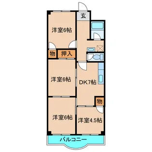コーポ八坂【2階】の間取り