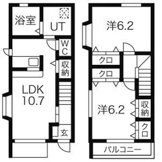 ミヨハウス B棟の間取り