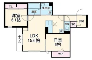 プリド【1階】の間取り