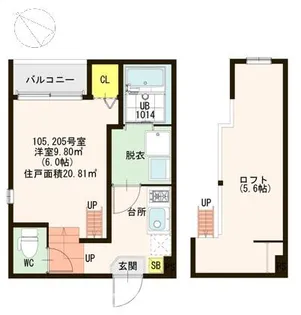 ハーモニーテラス大塚町【1階】の間取り