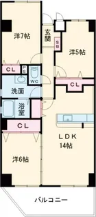 大和高田アーバンコンフォート【9階】の間取り