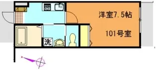 メゾン うわまち【1階】の間取り
