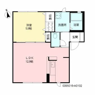 サウセプラード【1階】の間取り