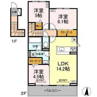 セジュール池田【2階】の間取り