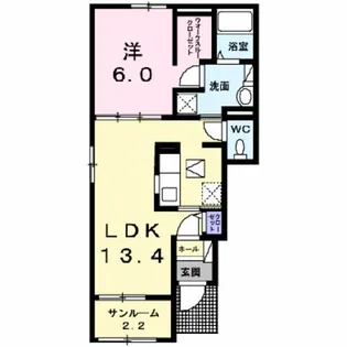 サングリーンA【1階】の間取り