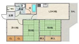 サンシャイン寿【6階】の間取り