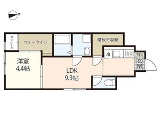 グランディール大竹【1階】の間取り