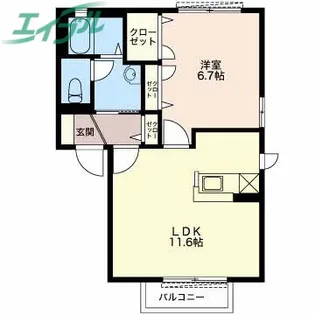 プロムナード南浜田 C【2階】の間取り