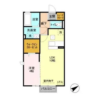 ディアコート【1階】の間取り