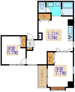 ルーラル十番館【7階】の間取り
