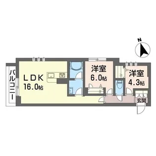 オーキッド【2階】の間取り