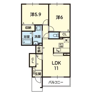 エクセレント・S【1階】の間取り