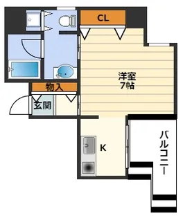 ロイヤルメゾン西天満【4階】の間取り