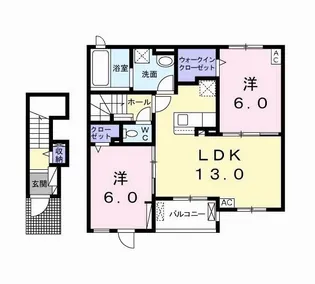 エスペランサ 雅【2階】の間取り