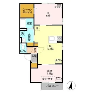 メゾンブランシュ【2階】の間取り